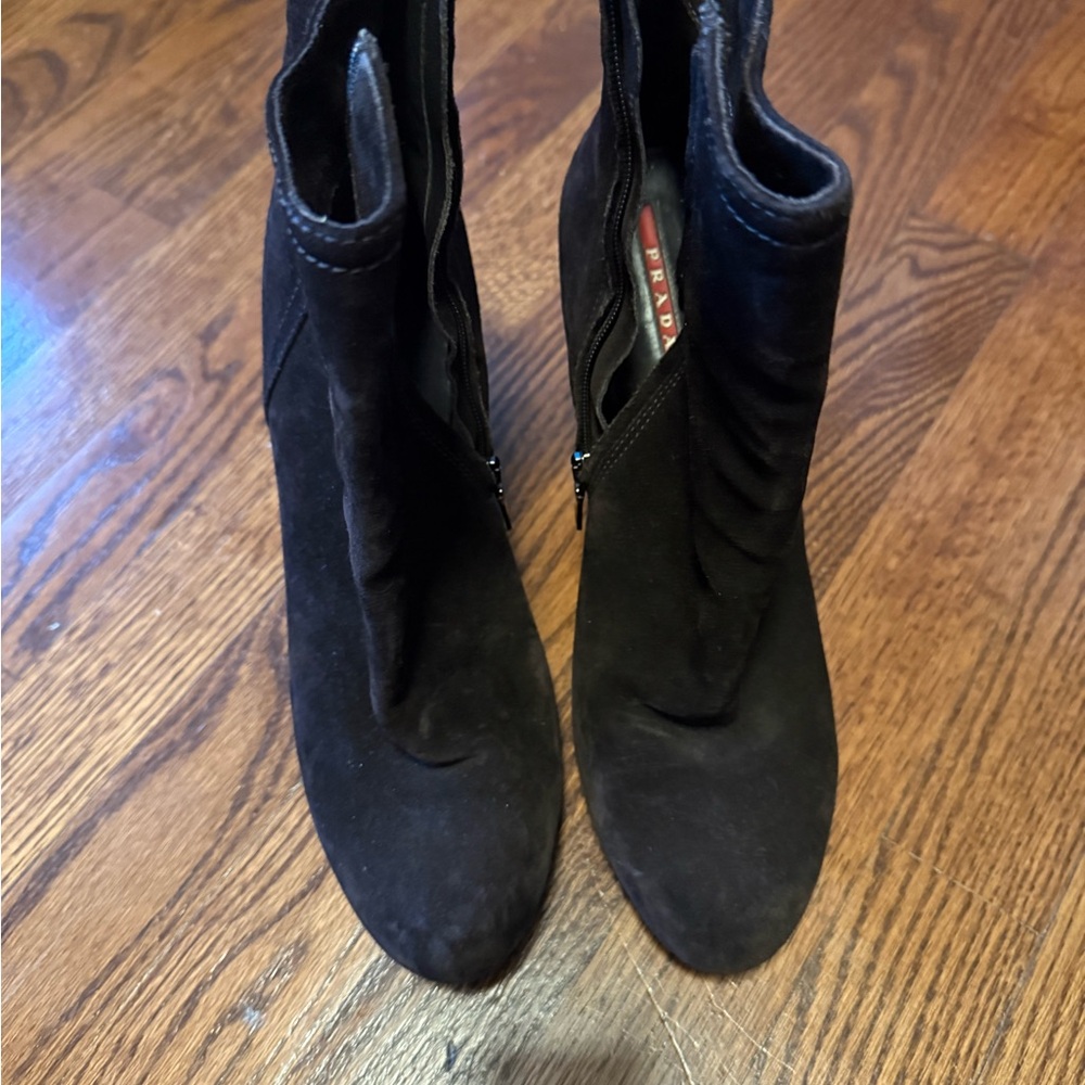 Prada Women's Elegant Black Ankle Booties